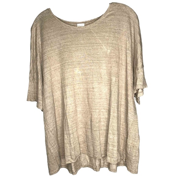 Poetry blouse size medium/large Linen blend drop shoulder lagenlook oversized - Picture 1 of 6
